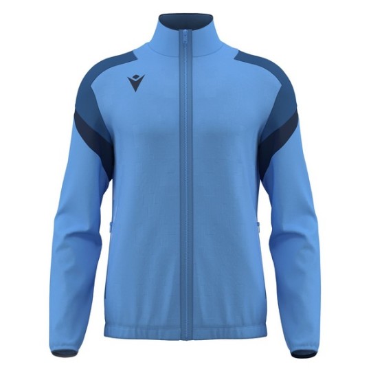 CHAQUETA DE CHANDALL MACRON CON CREMALLERA ODIN COLOR AZUL CIELO I MARINO