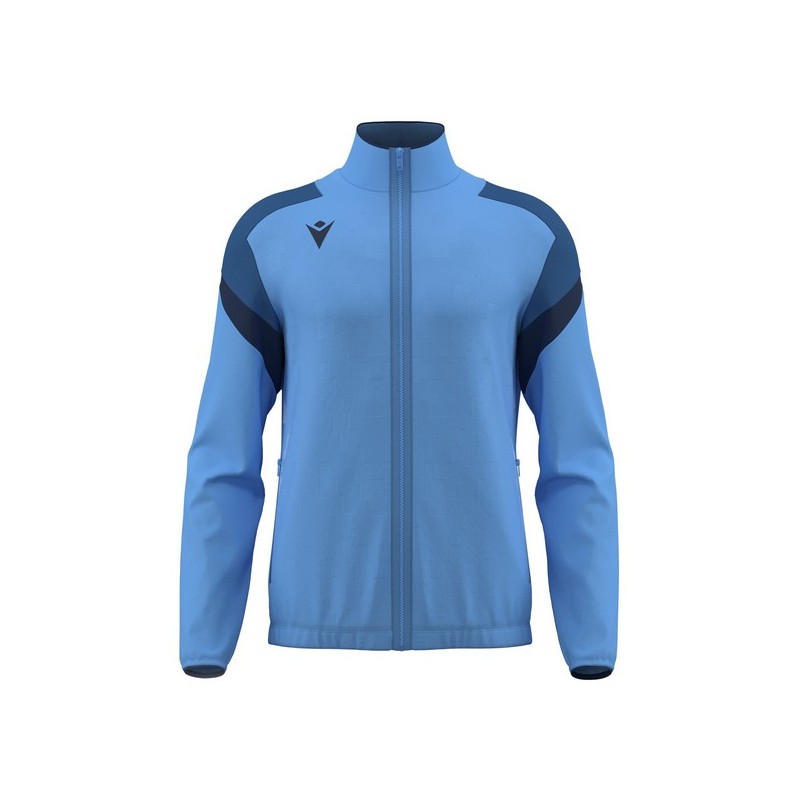 CHAQUETA DE CHANDALL MACRON CON CREMALLERA ODIN COLOR AZUL CIELO I MARINO