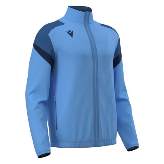 CHAQUETA DE CHANDALL MACRON CON CREMALLERA ODIN COLOR AZUL CIELO I MARINO