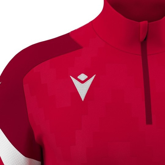 SUDADERA MEDIA CREMALLERA MACRON STARFALL COLOR ROJO