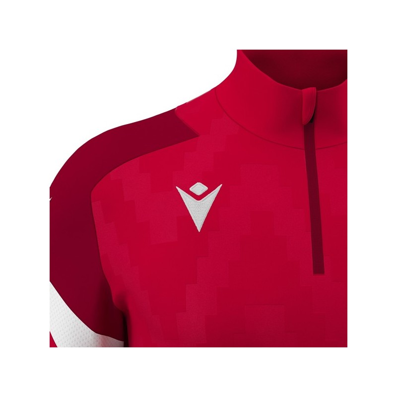 SUDADERA MEDIA CREMALLERA MACRON STARFALL COLOR ROJO
