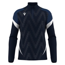 SUDADERA MEDIA CREMALLERA MACRON STARFALL COLOR AZUL MARINO Y BLANCO