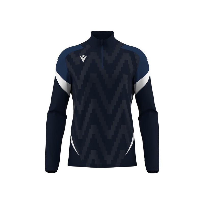 SUDADERA MEDIA CREMALLERA MACRON STARFALL COLOR AZUL MARINO Y BLANCO