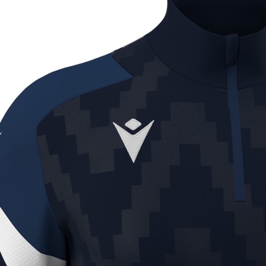 SUDADERA MEDIA CREMALLERA MACRON STARFALL COLOR AZUL MARINO Y BLANCO