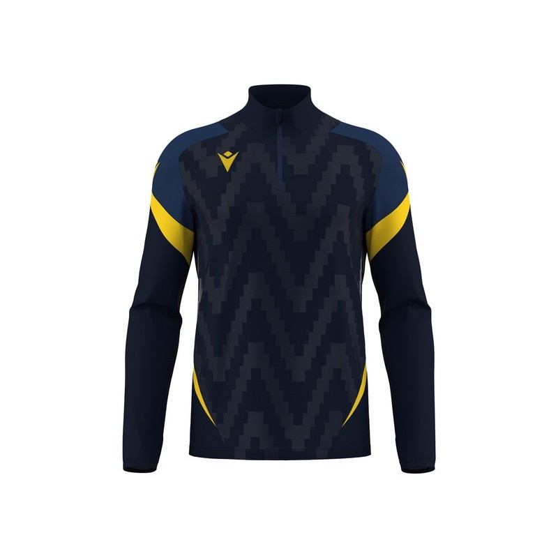 SUDADERA MEDIA CREMALLERA MACRON STARFALL COLOR AZUL MARINO Y AMARILLO