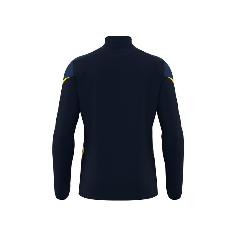 SUDADERA MEDIA CREMALLERA MACRON STARFALL COLOR AZUL MARINO Y AMARILLO