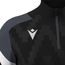 SUDADERA MEDIA CREMALLERA MACRON STARFALL COLOR NEGRO Y BLANCO