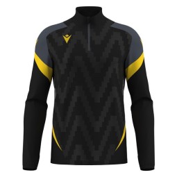 SUDADERA MEDIA CREMALLERA MACRON STARFALL COLOR NEGRO Y AMARILLO