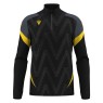 SUDADERA MEDIA CREMALLERA MACRON STARFALL COLOR NEGRO Y AMARILLO