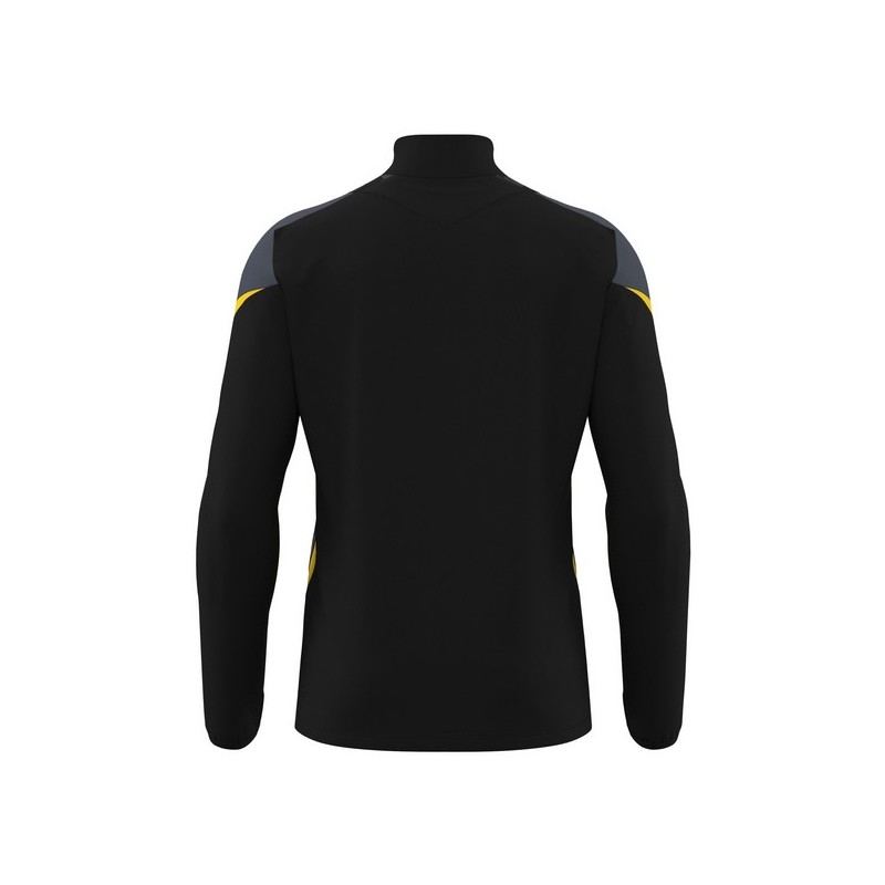 SUDADERA MEDIA CREMALLERA MACRON STARFALL COLOR NEGRO Y AMARILLO