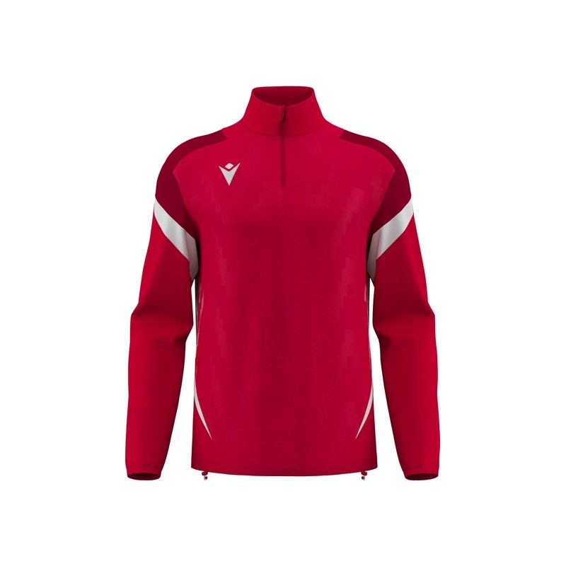 SUDADERA MEDIA CREMALLERA MACRON HOLLOW COLOR ROJO