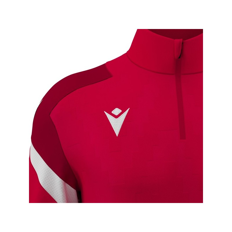 SUDADERA MEDIA CREMALLERA MACRON HOLLOW COLOR ROJO