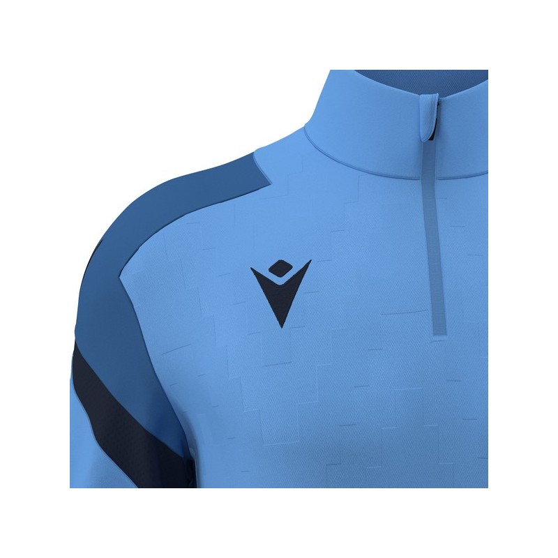 SUDADERA MEDIA CREMALLERA MACRON HOLLOW COLOR AZUL CELESTE