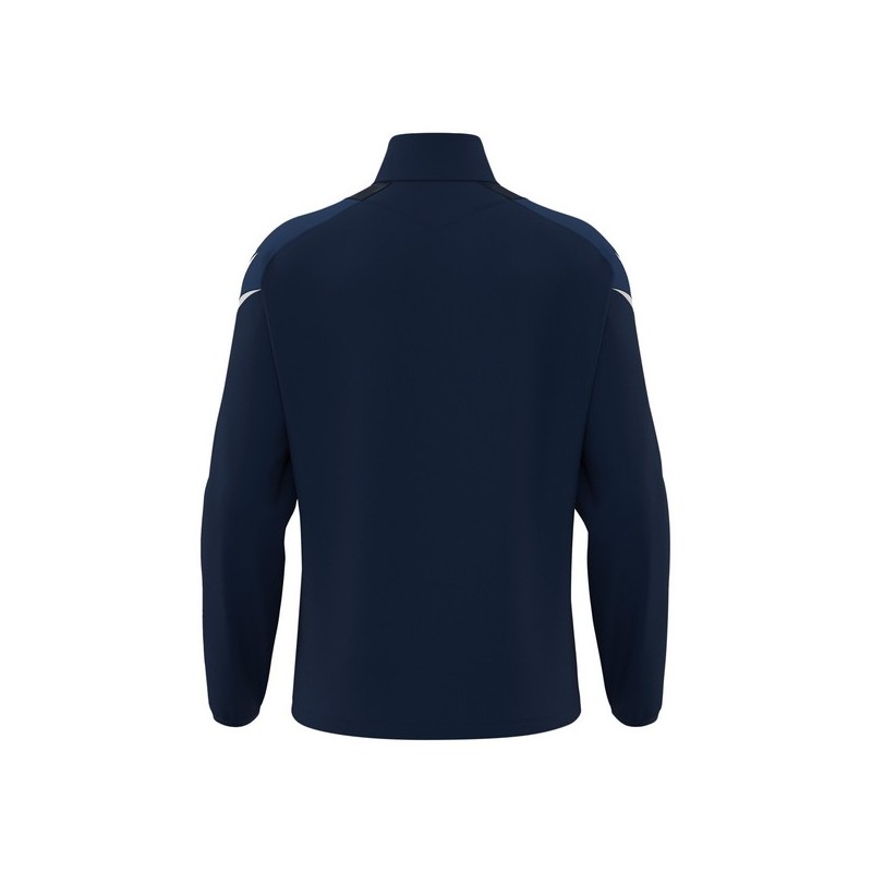 SUDADERA MEDIA CREMALLERA MACRON HOLLOW COLOR AZUL MARINO Y BLANCO