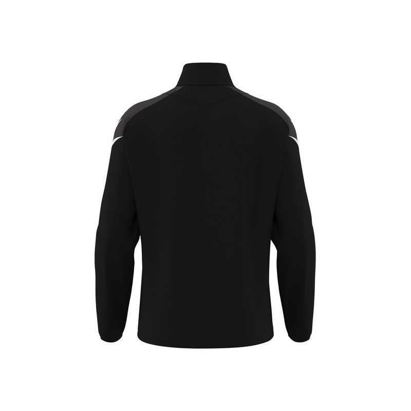SUDADERA MEDIA CREMALLERA MACRON HOLLOW COLOR NEGRO Y BLANCO