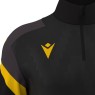 SUDADERA MEDIA CREMALLERA MACRON HOLLOW COLOR NEGRO Y AMARILLO