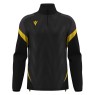 SUDADERA MEDIA CREMALLERA MACRON HOLLOW COLOR NEGRO Y AMARILLO