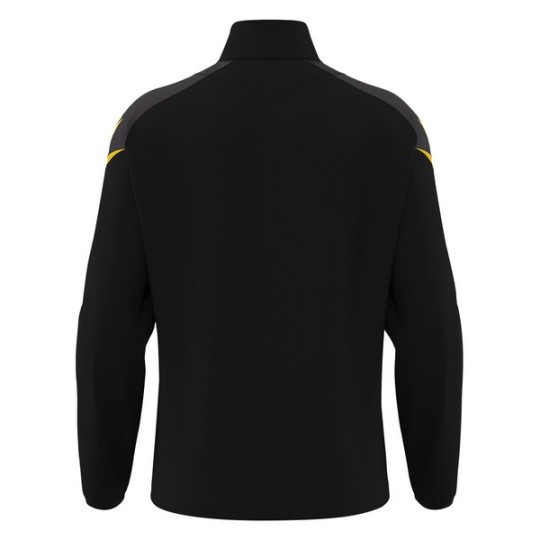 SUDADERA MEDIA CREMALLERA MACRON HOLLOW COLOR NEGRO Y AMARILLO