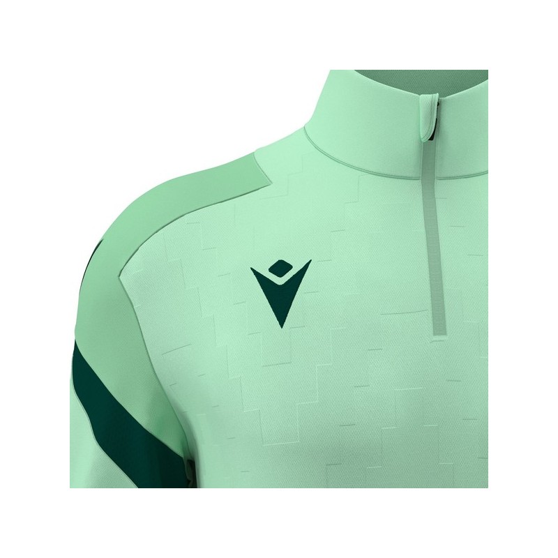SUDADERA MEDIA CREMALLERA MACRON HOLLOW COLOR VERDE MENTA