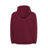 SUDADERA UNISEX CON CAPUCHA, CREMALLERA Y BOLSILLO CANGURO COLOR GRANATE