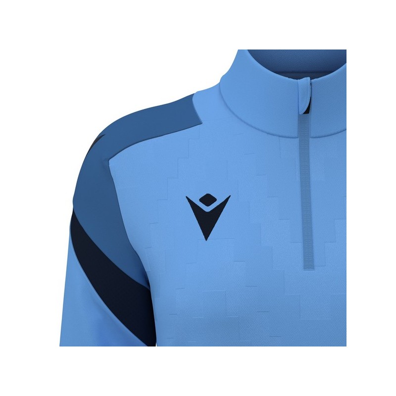 SUDADERA FEMENINA MEDIA CREMALLERA MACRON LEONA COLOR AZUL CELESTE