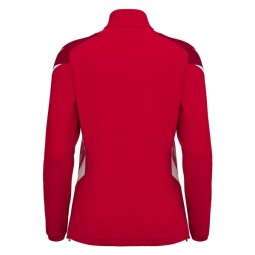 SUDADERA FEMENINA MEDIA CREMALLERA MACRON LEONA COLOR ROJO