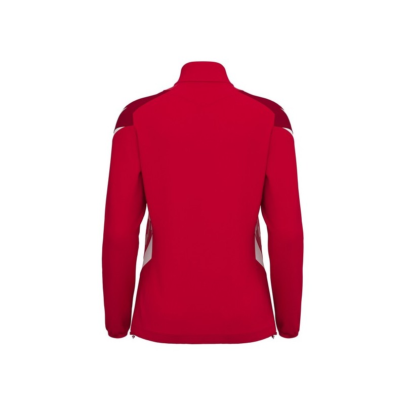 SUDADERA FEMENINA MEDIA CREMALLERA MACRON LEONA COLOR ROJO