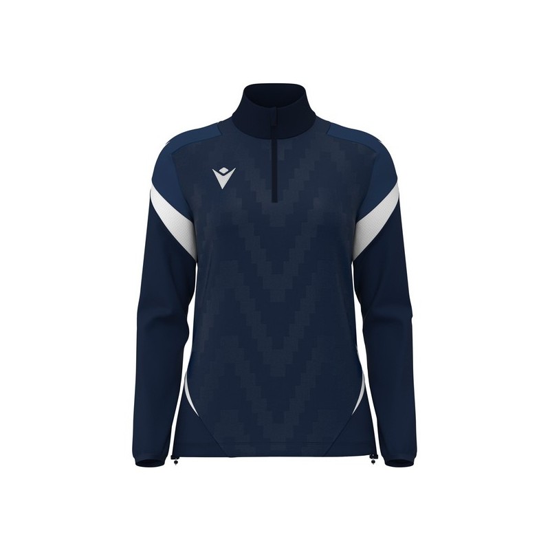 SUDADERA FEMENINA MEDIA CREMALLERA MACRON LEONA COLOR AZUL MARINO