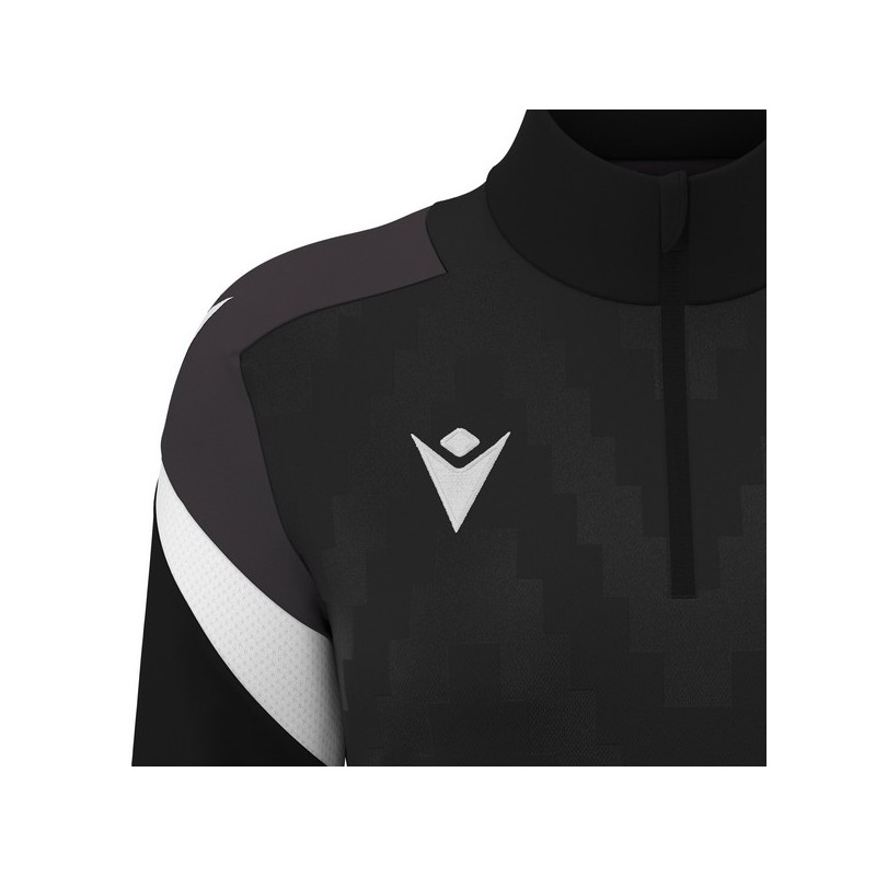 SUDADERA FEMENINA MEDIA CREMALLERA MACRON LEONA COLOR NEGRE