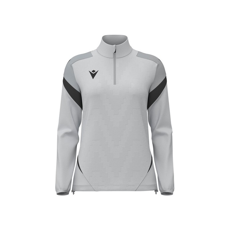 SUDADERA FEMENINA MEDIA CREMALLERA MACRON LEONA COLOR GRIS