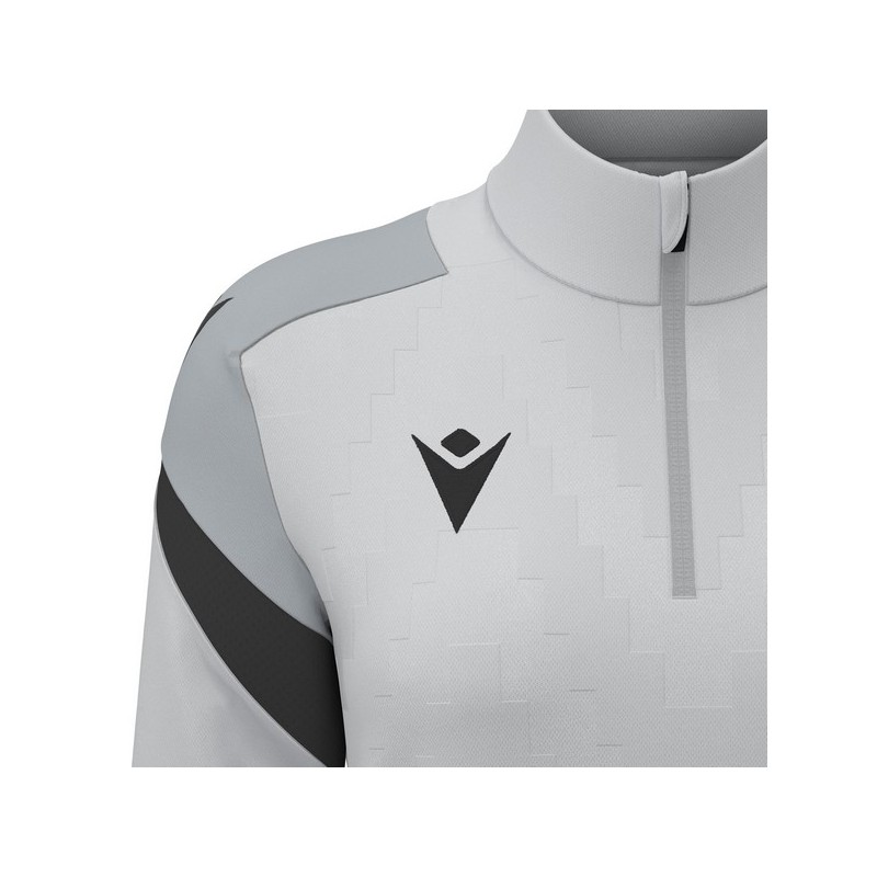 SUDADERA FEMENINA MEDIA CREMALLERA MACRON LEONA COLOR GRIS