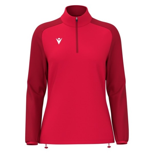 SUDADERA FEMENINA MEDIA CREMALLERA MACRON LENA COLOR ROJO