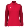 SUDADERA FEMENINA MEDIA CREMALLERA MACRON LENA COLOR ROJO