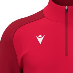 SUDADERA FEMENINA MEDIA CREMALLERA MACRON LENA COLOR ROJO