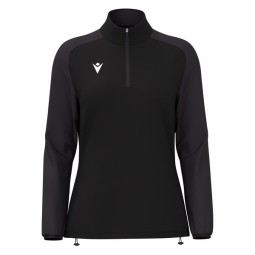 SUDADERA FEMENINA MEDIA CREMALLERA MACRON LENA COLOR NEGRO