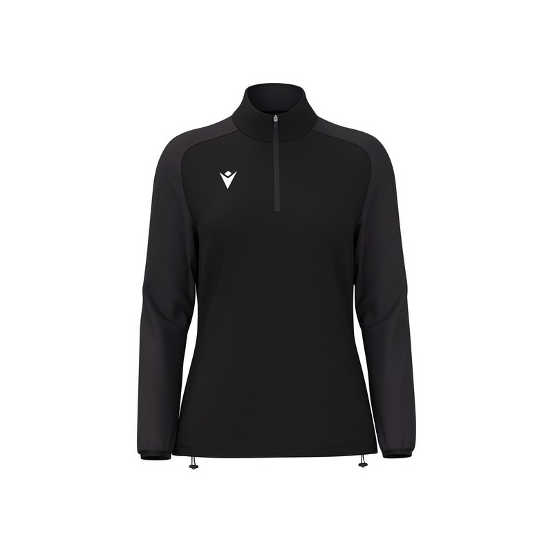 DESSUADORA FEMENINA LENA MITJA CREMALLERA COLOR NEGRE