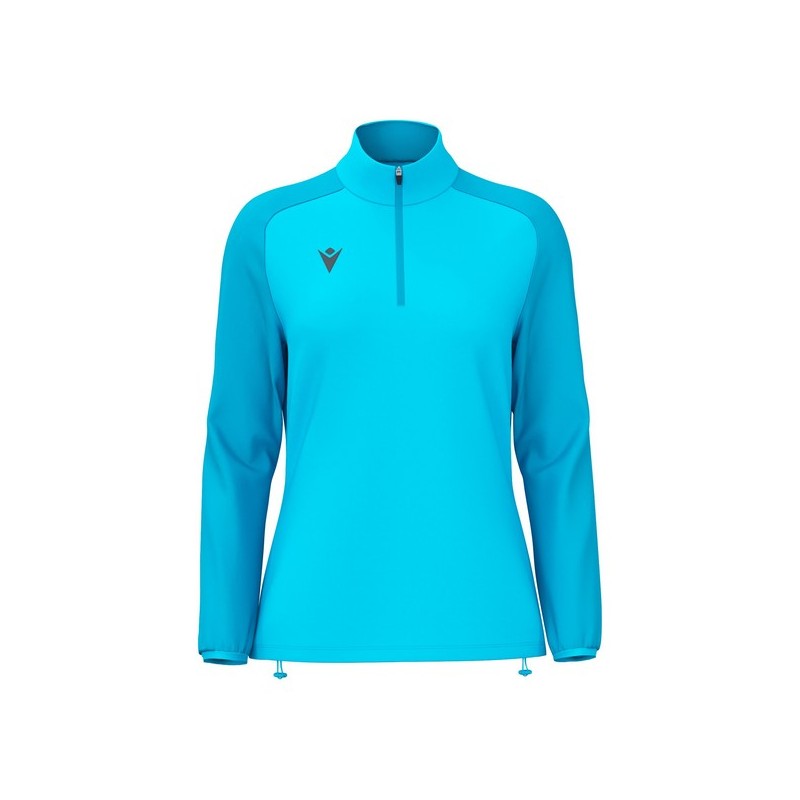 DESSUADORA FEMENINA LENA MITJA CREMALLERA COLOR BLAU FLUORESCENT