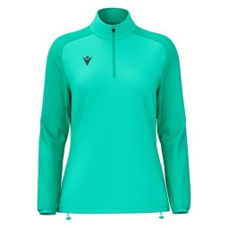 SUDADERA FEMENINA MEDIA CREMALLERA MACRON LENA COLOR AZUL TURQUESA