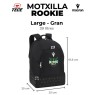 MOCHILA MACRON ROOKIE CB ROSES GRANDE COLOR NEGRO CON NOMBRE