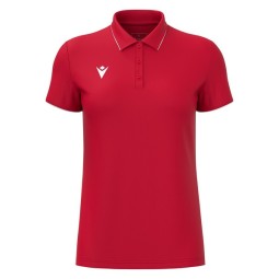 POLO FEMENINO MACRON MELODY COLOR ROJO Y BLANCO