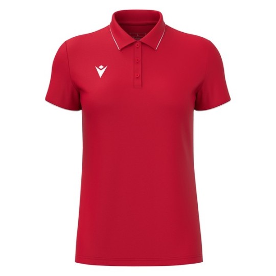 POLO FEMENINO MACRON MELODY COLOR ROJO Y BLANCO