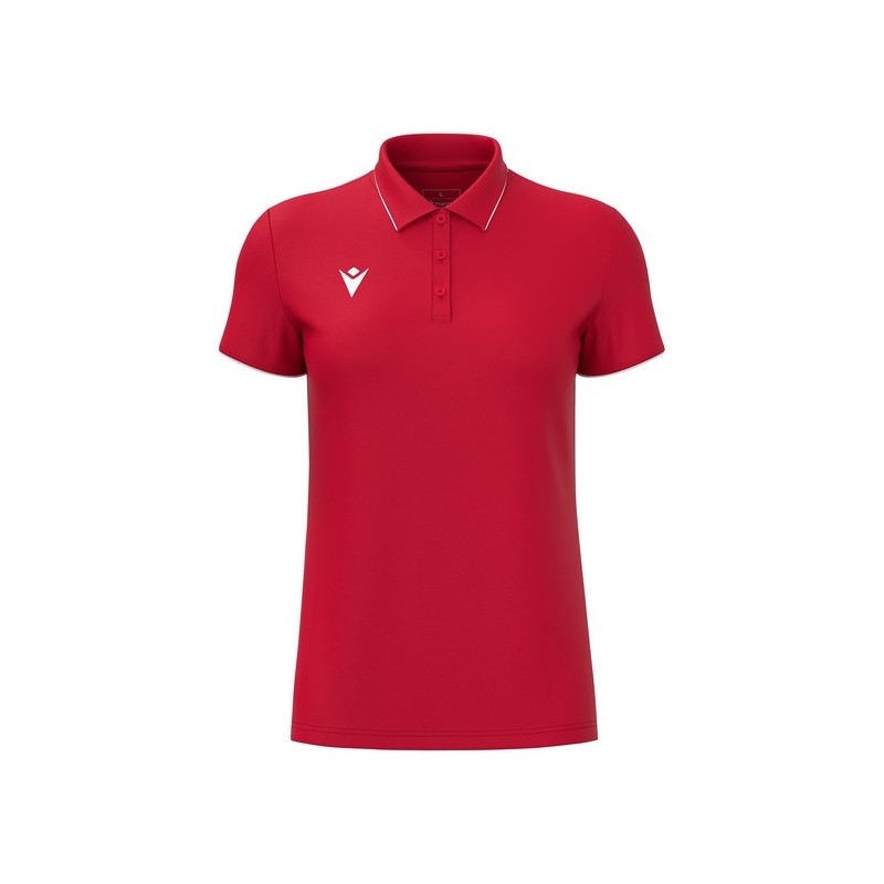 POLO FEMENÍ MACRON MELODY COLOR VERMELL/BLANC