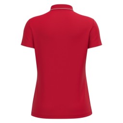 POLO FEMENINO MACRON MELODY COLOR ROJO Y BLANCO