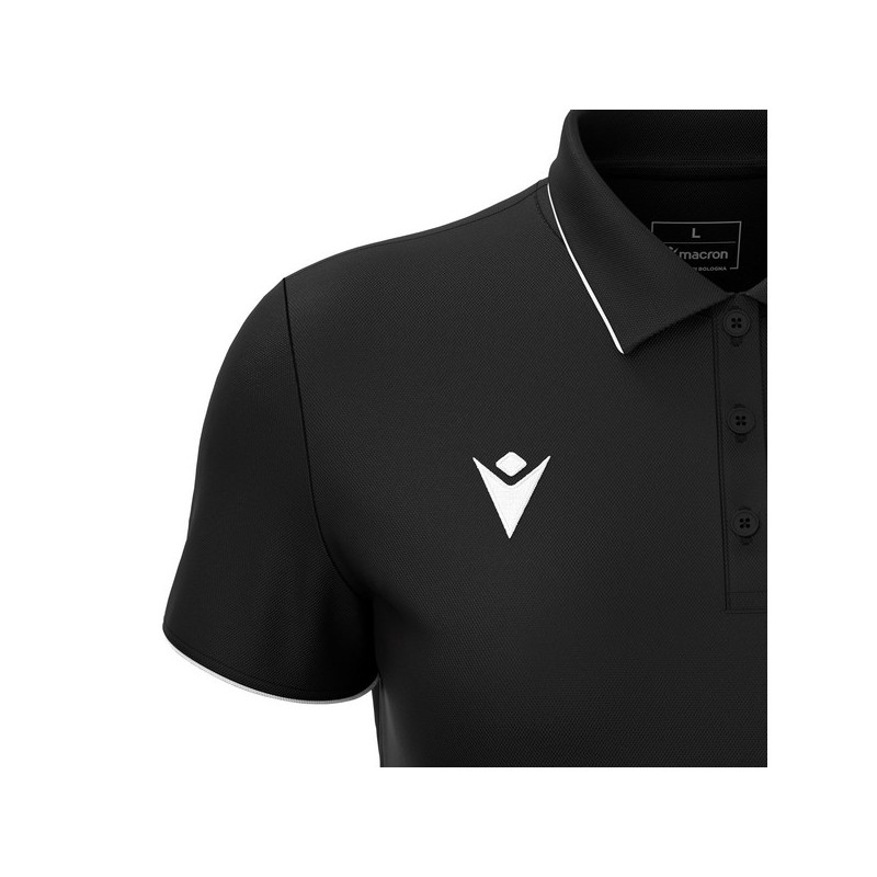 POLO FEMENINO MACRON MELODY COLOR NEGRO