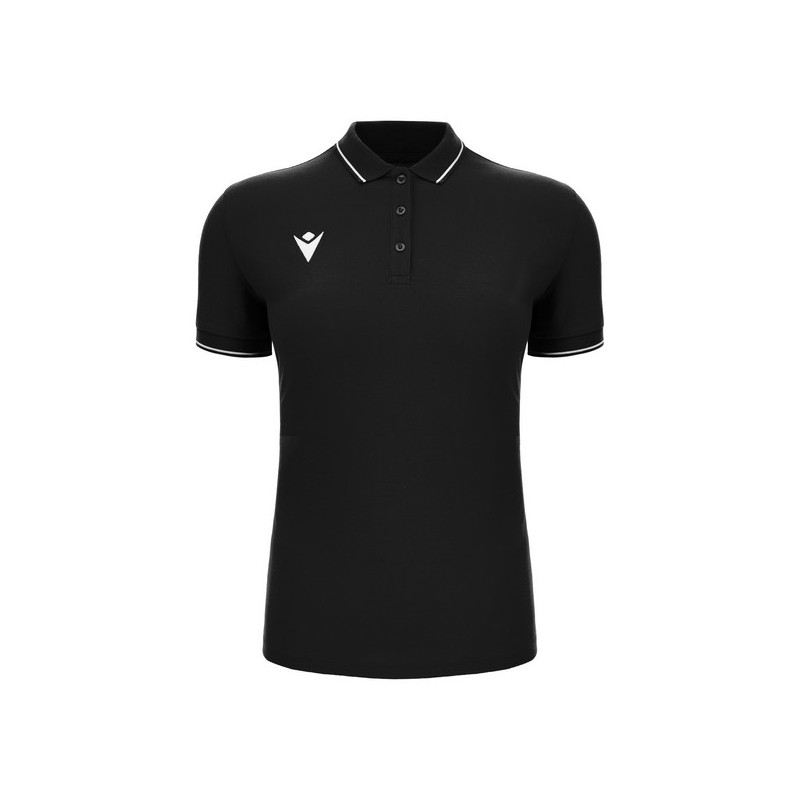 POLO MACRON FEMENINO DE ALGODÓN WALTZ ECO COLOR NEGRO