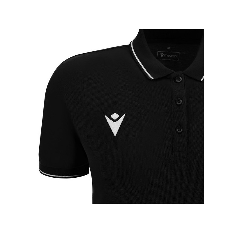 POLO MACRON FEMENINO DE ALGODÓN WALTZ ECO COLOR NEGRO