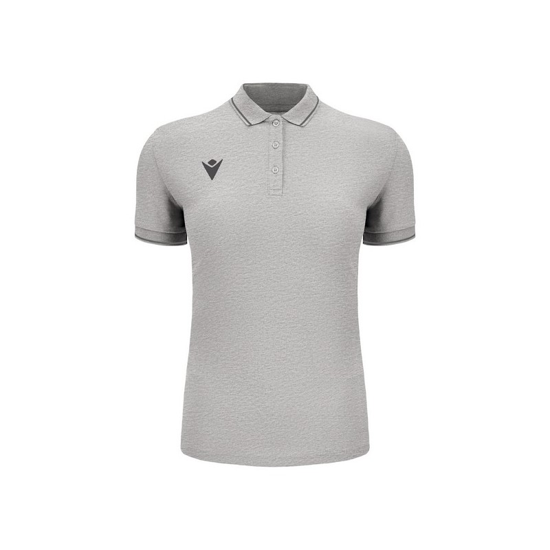 POLO MACRON FEMENINO DE ALGODÓN WALTZ ECO COLOR GRIS