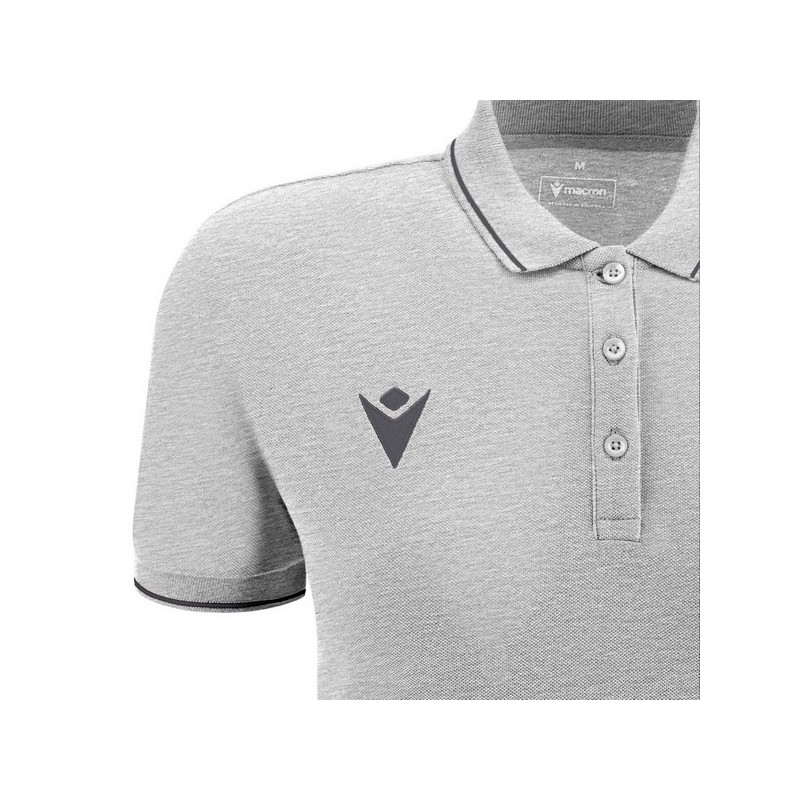 POLO MACRON FEMENINO DE ALGODÓN WALTZ ECO COLOR GRIS