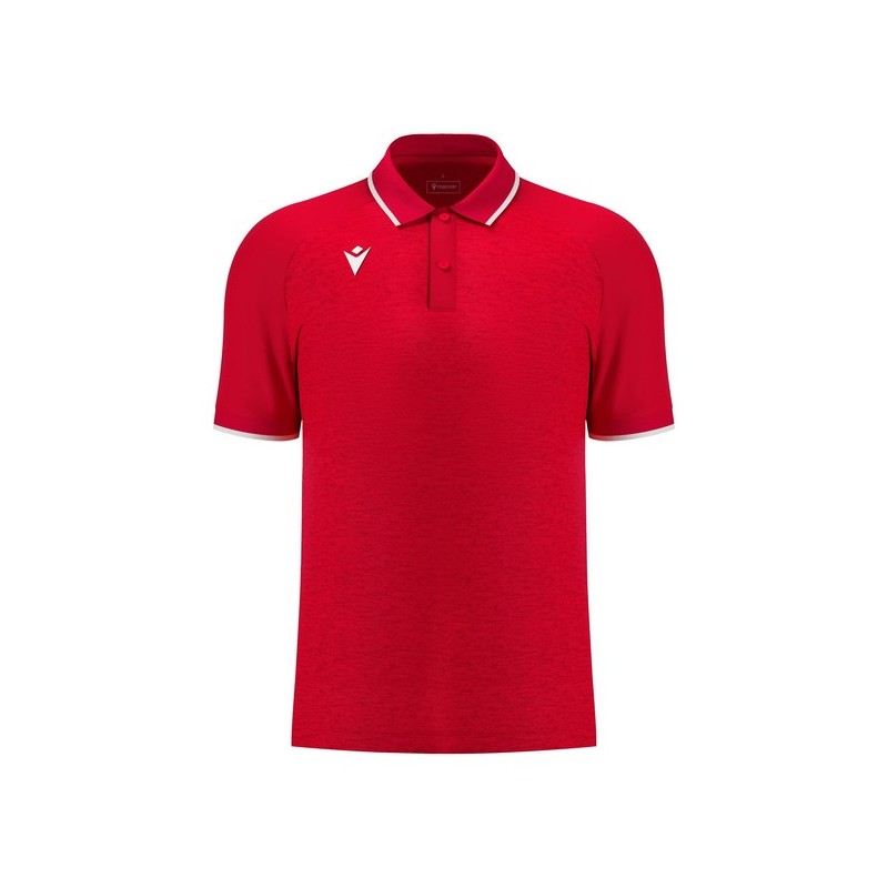 POLO MACRON AULOS COLOR ROJO