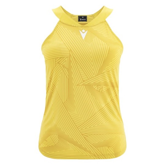 CAMISETA DE PÁDEL FEMENINA MACRON ICON CLOVIA AMARILLA